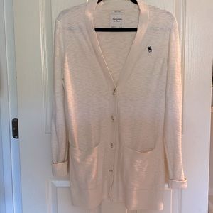 Abercrombie & Fitch Cream Cardigan